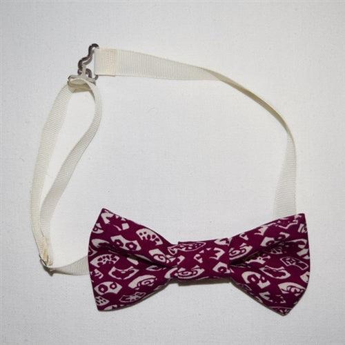 "Fans on Purple" - Bow Tie - Kyoto Kimono