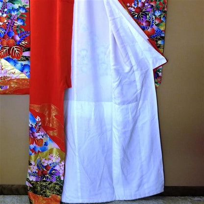 "Festive Bouquet" Vintage Japanese Kakeshita - Kyoto Kimono