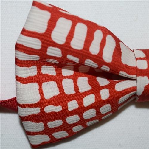 "Festive Red" - Bow Tie - Kyoto Kimono