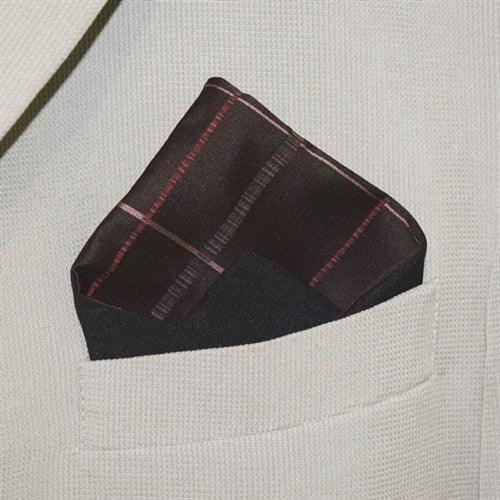 "Fine Plaid" - Pocket Square - Kyoto Kimono