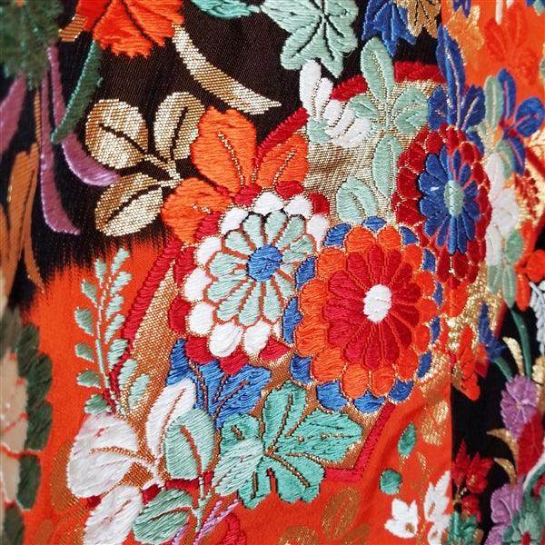 "Floral Collage" Vintage Wedding Kimono (Uchikake) - Kyoto Kimono