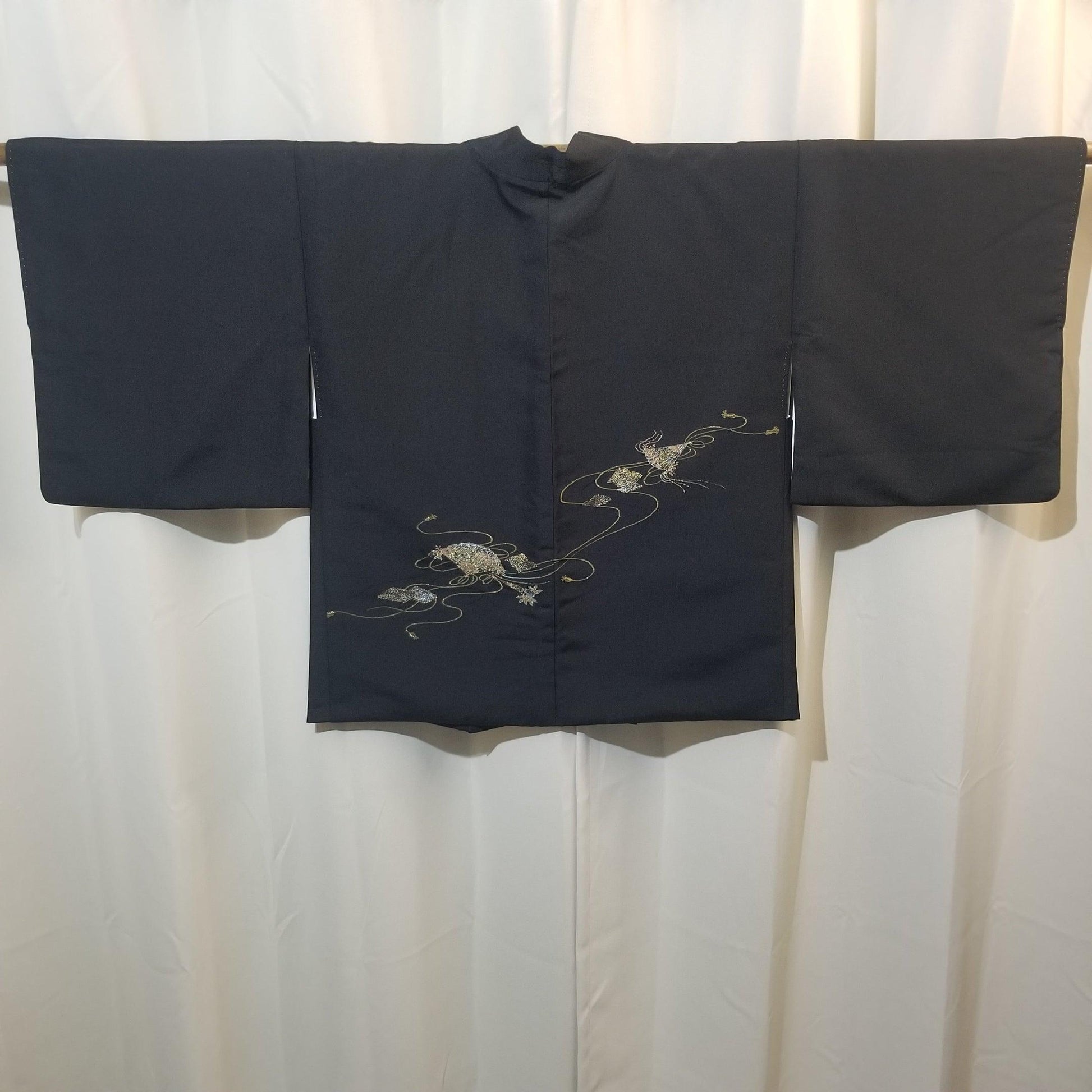 "Glitter Fans" Vintage Haori - Kyoto Kimono