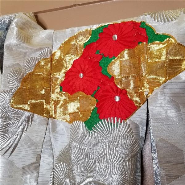 "Gold Fans" Vintage Uchikake - Kyoto Kimono