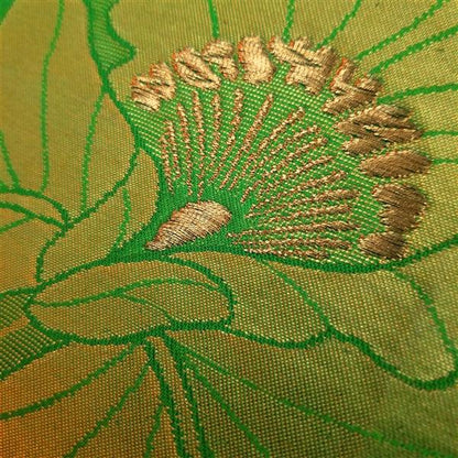 "Golden Petals" Vintage Fukuro Obi - Kyoto Kimono