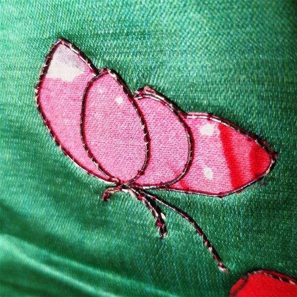 "Green Satin" Antique Wedding Kimono (Uchikake) - Kyoto Kimono