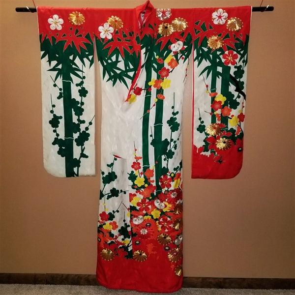 "Holiday Royale" Vintage Japanese Kakeshita - Kyoto Kimono