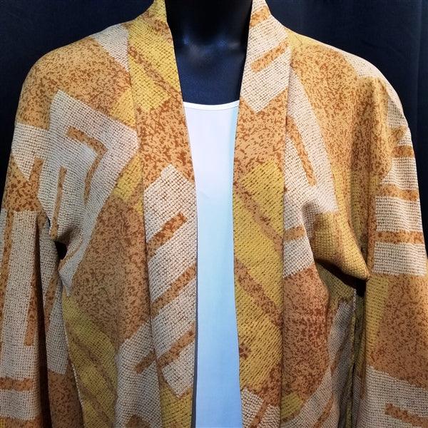 "Incense Kanji" Vintage Haori - Kyoto Kimono
