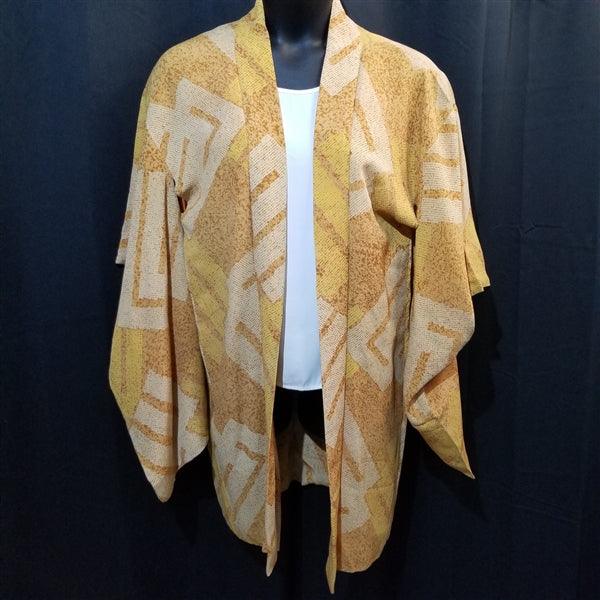 "Incense Kanji" Vintage Haori - Kyoto Kimono