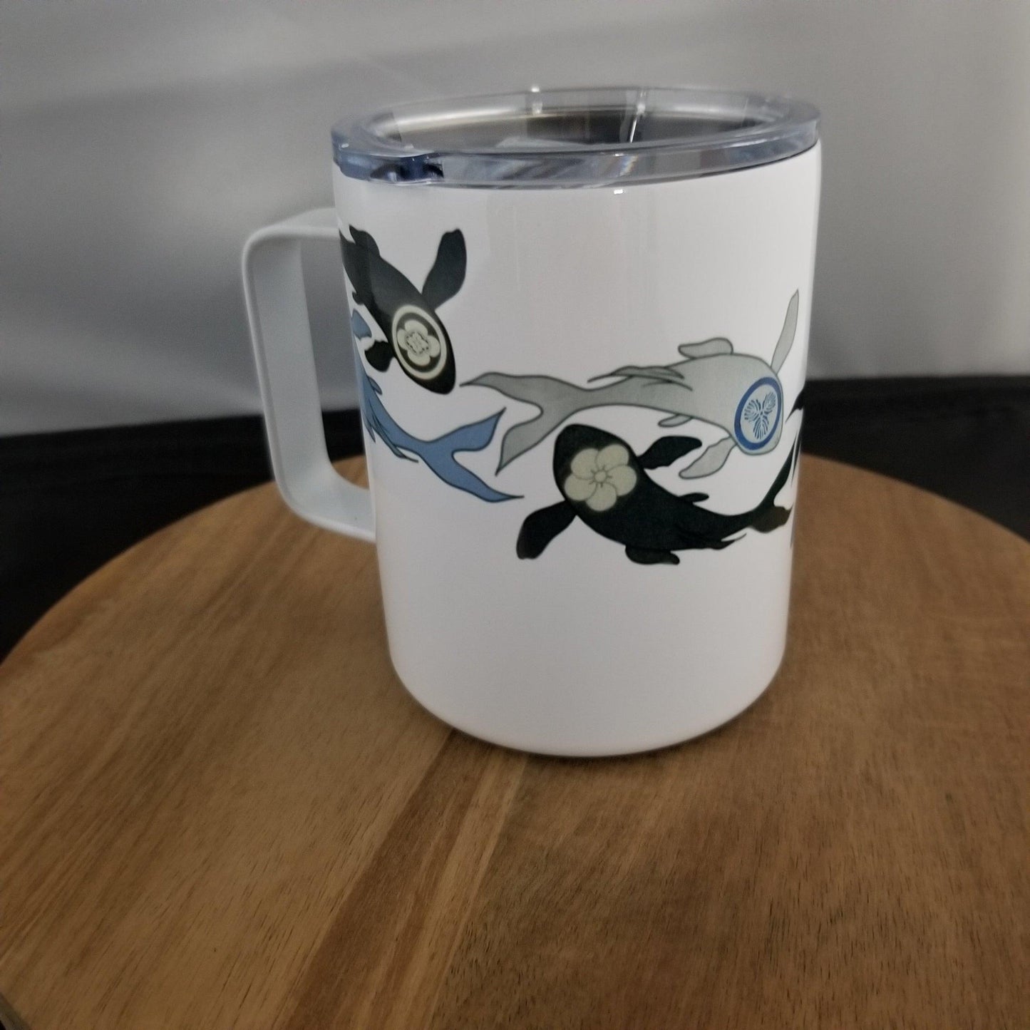 Japanique Insulated Mug: Crested Koi - Kyoto Kimono
