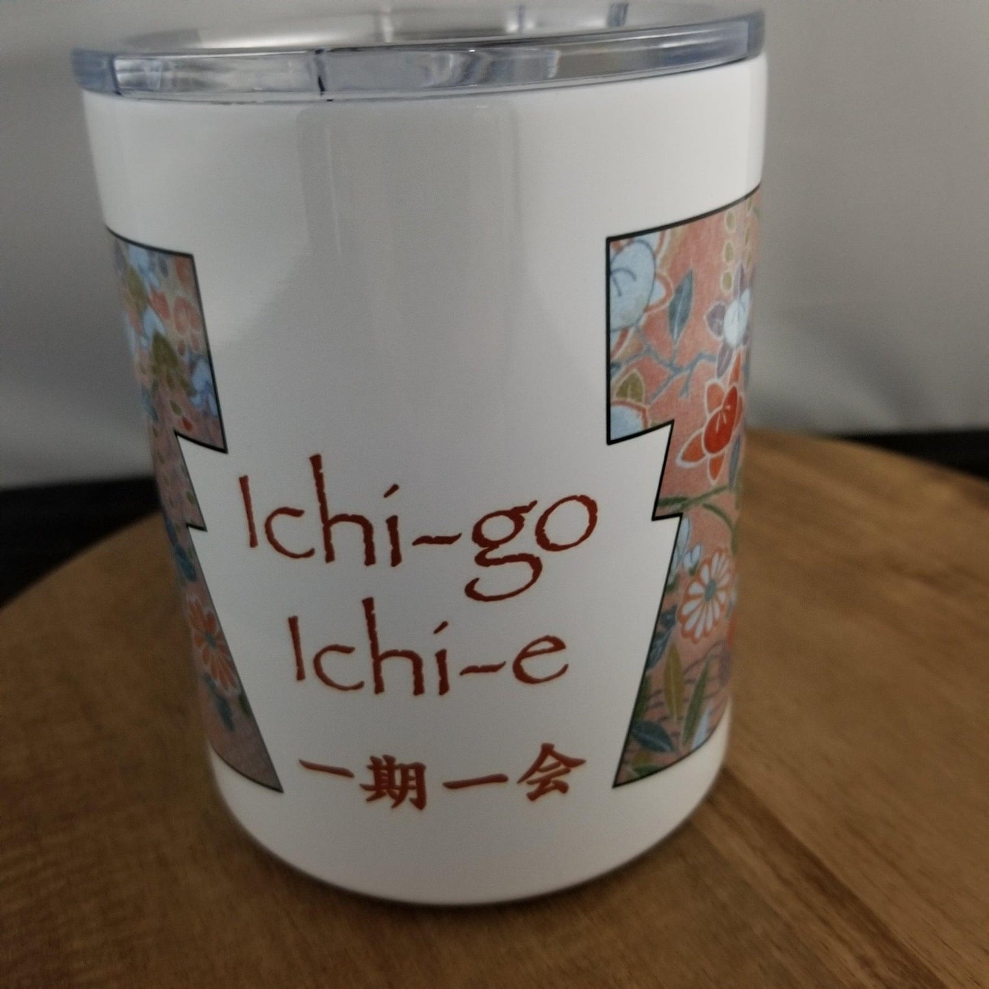 Japanique Insulated Mug Ichi-go Ichi-e: Floral - Kyoto Kimono