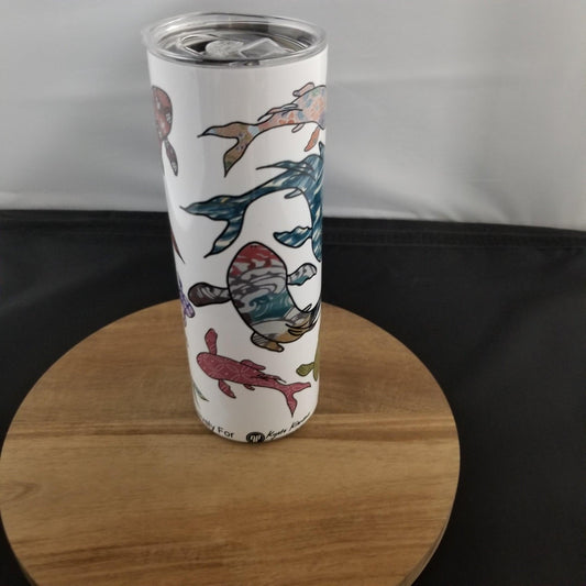 Japanique Insulated Tumbler: Rainbow Koi - Kyoto Kimono