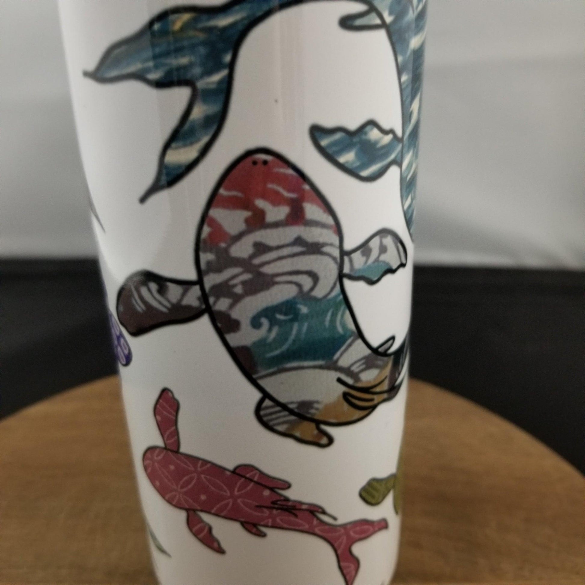 Japanique Insulated Tumbler: Rainbow Koi - Kyoto Kimono