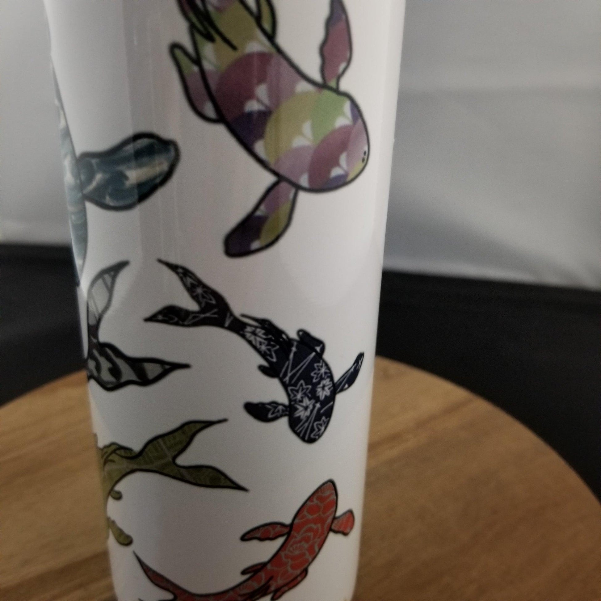 Japanique Insulated Tumbler: Rainbow Koi - Kyoto Kimono