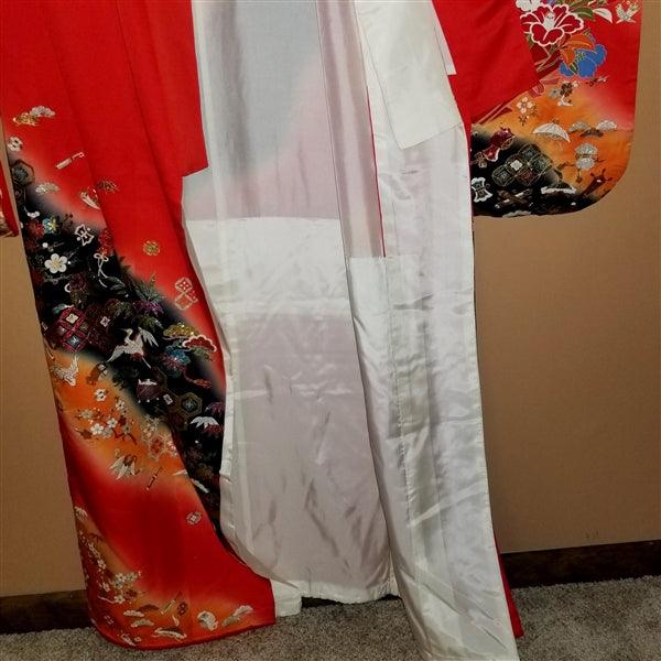 "Lucky Charms" Vintage Japanese Kakeshita - Kyoto Kimono