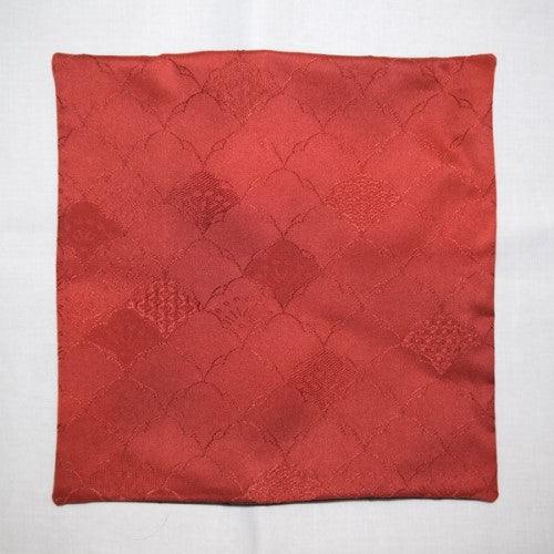 "Orange and Plaid" - Pocket Square - Kyoto Kimono