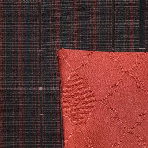 "Orange and Plaid" - Pocket Square - Kyoto Kimono