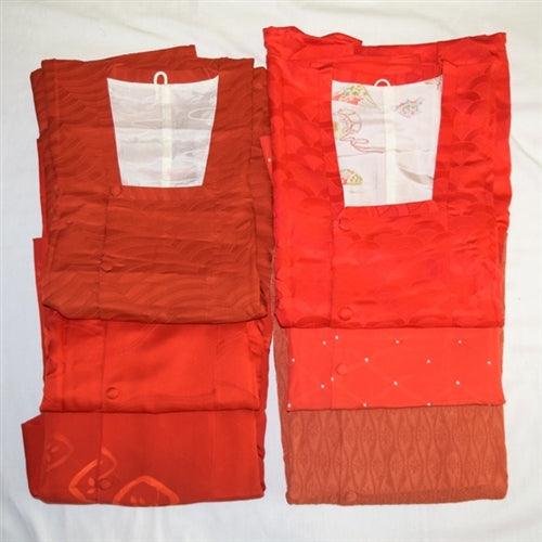 "Orange Michiyuki Surprise" Woman's Kimono Jacket - Kyoto Kimono