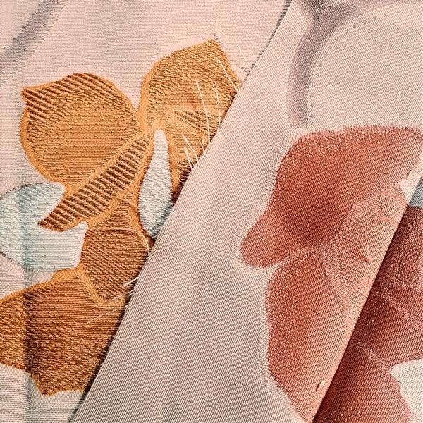 "Peachy Silk" Vintage Kimono Yardage - Kyoto Kimono