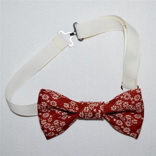 "Persimmon Sakura" - Bow Tie - Kyoto Kimono