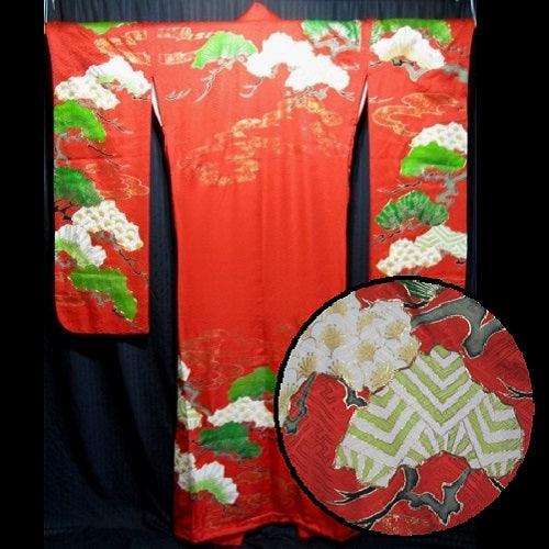 "Pine and Dandy" Wedding Kimono (Kakeshita) - Kyoto Kimono