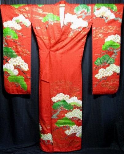 "Pine and Dandy" Wedding Kimono (Kakeshita) - Kyoto Kimono