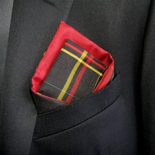 "Plaid Man" - Pocket Square - Kyoto Kimono