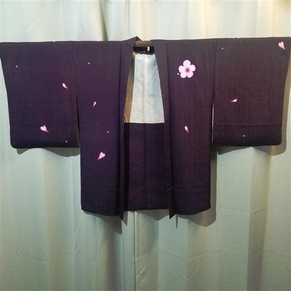 "Plum Branches" Vintage Painted Haori - Kyoto Kimono