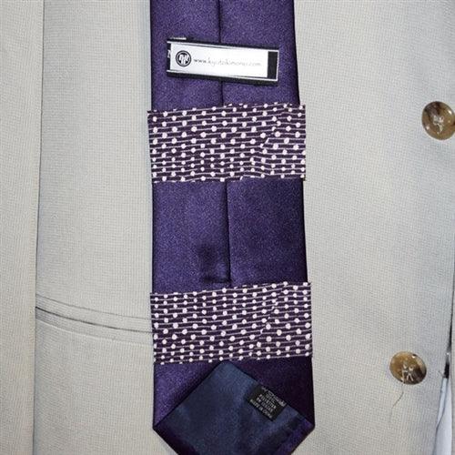 "Purple Party" Necktie-Pocket Square Set - Kyoto Kimono