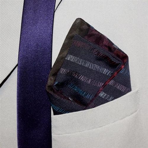 "Purple Party" Necktie-Pocket Square Set - Kyoto Kimono