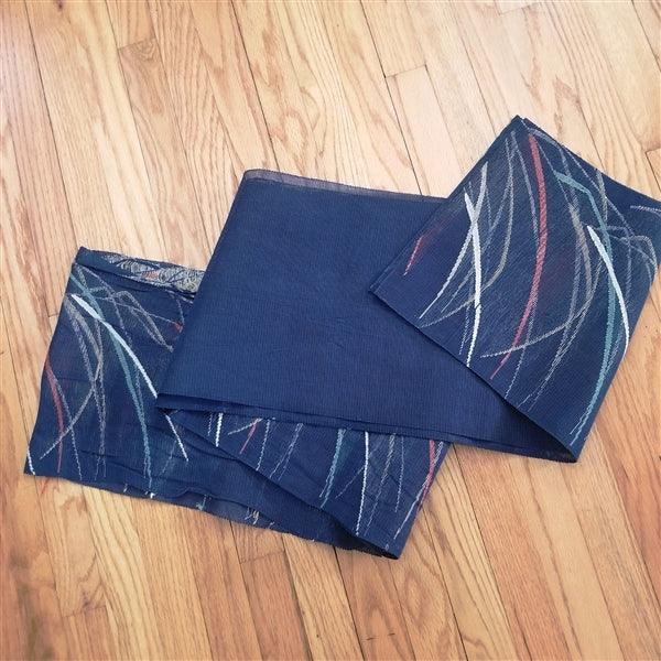"Rainbow Threads" Kimono Obi Set - Kyoto Kimono