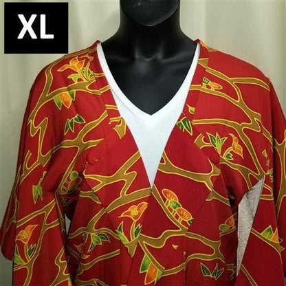 "Red Yuzen" Japanique Jacket - Kyoto Kimono