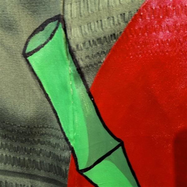 "Rising Sun" Vintage Painted Haori - Kyoto Kimono