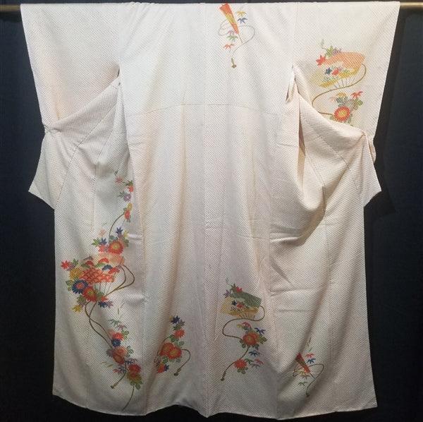 "Summer Fans" Vintage Kimono - Kyoto Kimono
