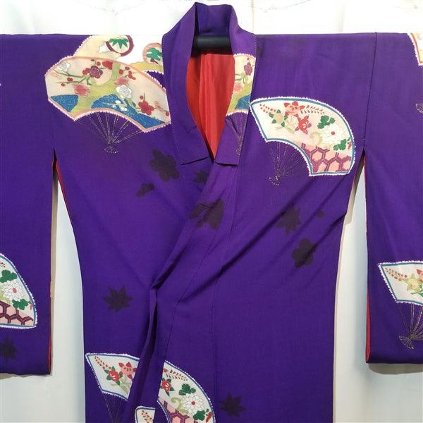 "Taisho Fans" Vintage Kimono - Kyoto Kimono