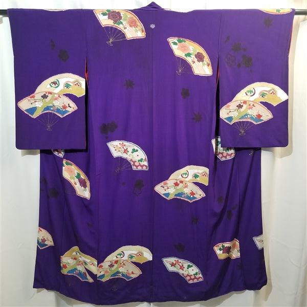 "Taisho Fans" Vintage Kimono - Kyoto Kimono