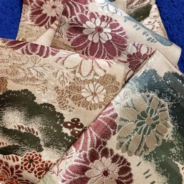 "Traditional Floral" Han Maru Obi - Kyoto Kimono