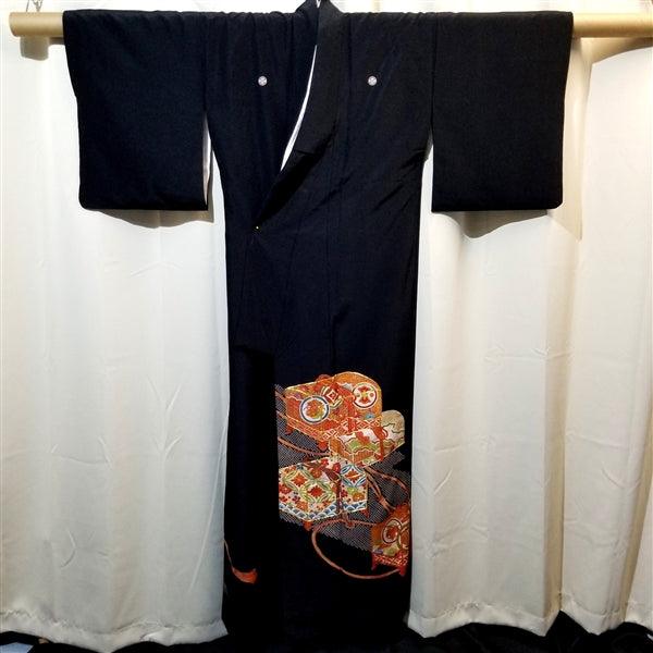 "Treasure Boxes" Vintage Tomesode - Kyoto Kimono