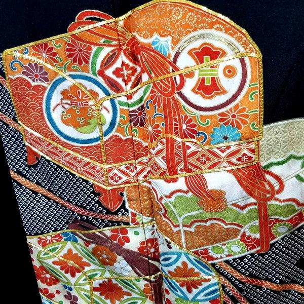 "Treasure Boxes" Vintage Tomesode - Kyoto Kimono