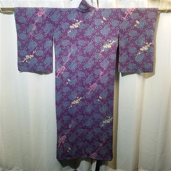 "Ume Silhouette" Vintage Kimono - Kyoto Kimono