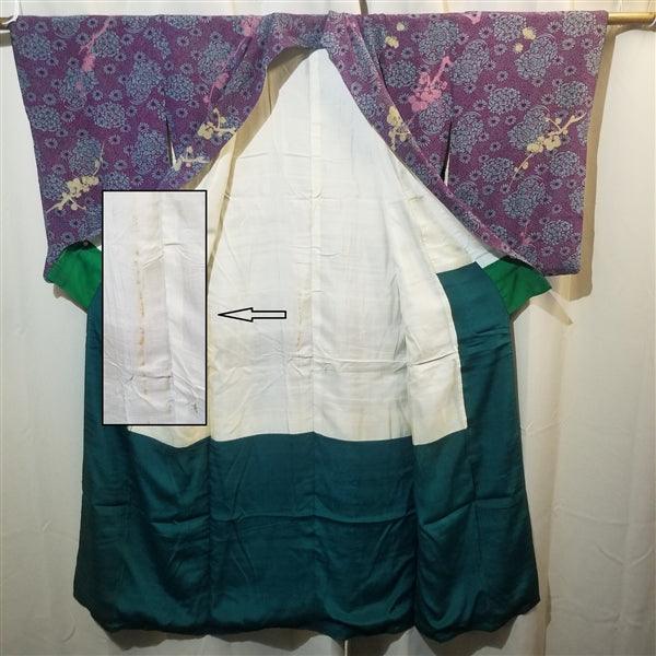 "Ume Silhouette" Vintage Kimono - Kyoto Kimono