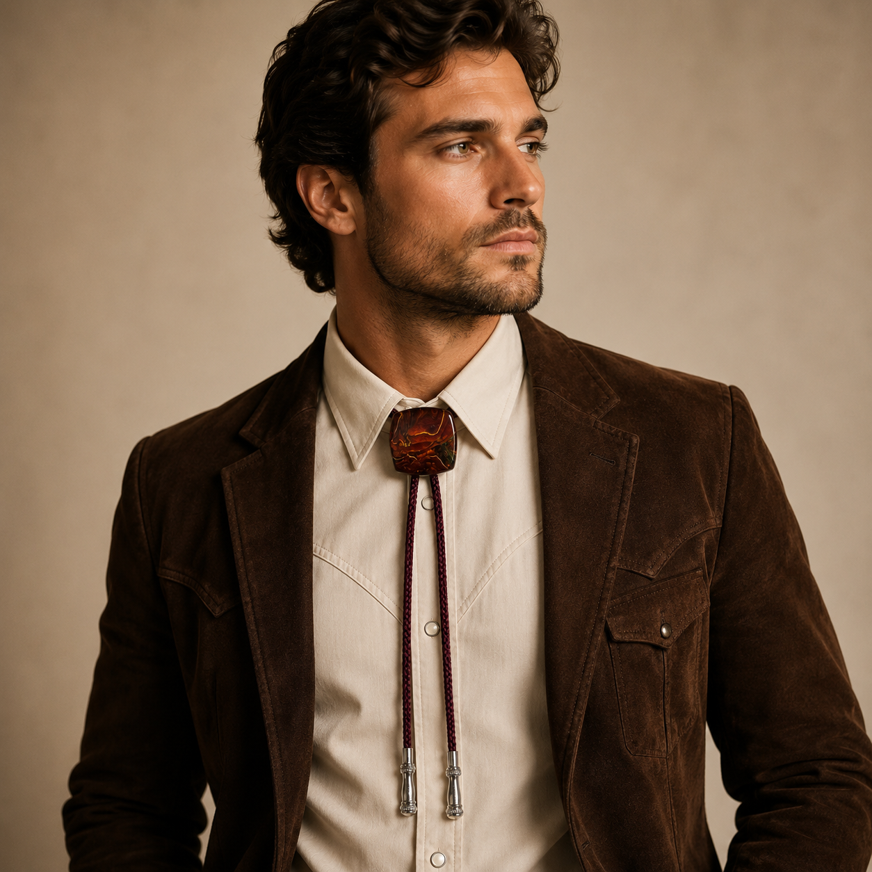 "Fireside" Vintage Bolo Tie