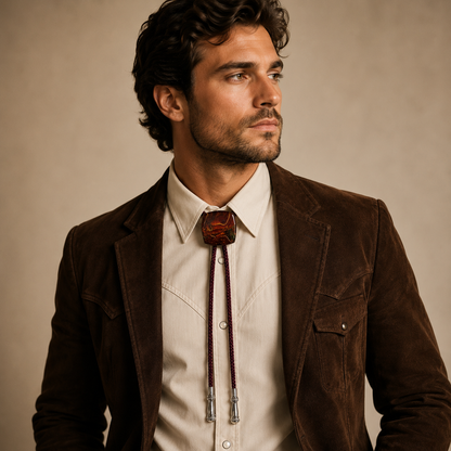 "Fireside" Vintage Bolo Tie