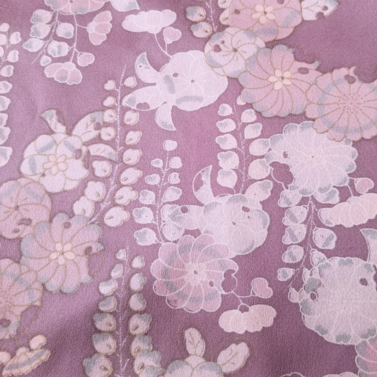 "Jewel Tones" Vintage Kimono Yardage