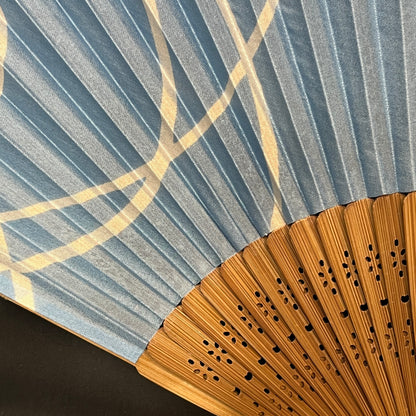 "Summer Blue" Vintage Folding Fan