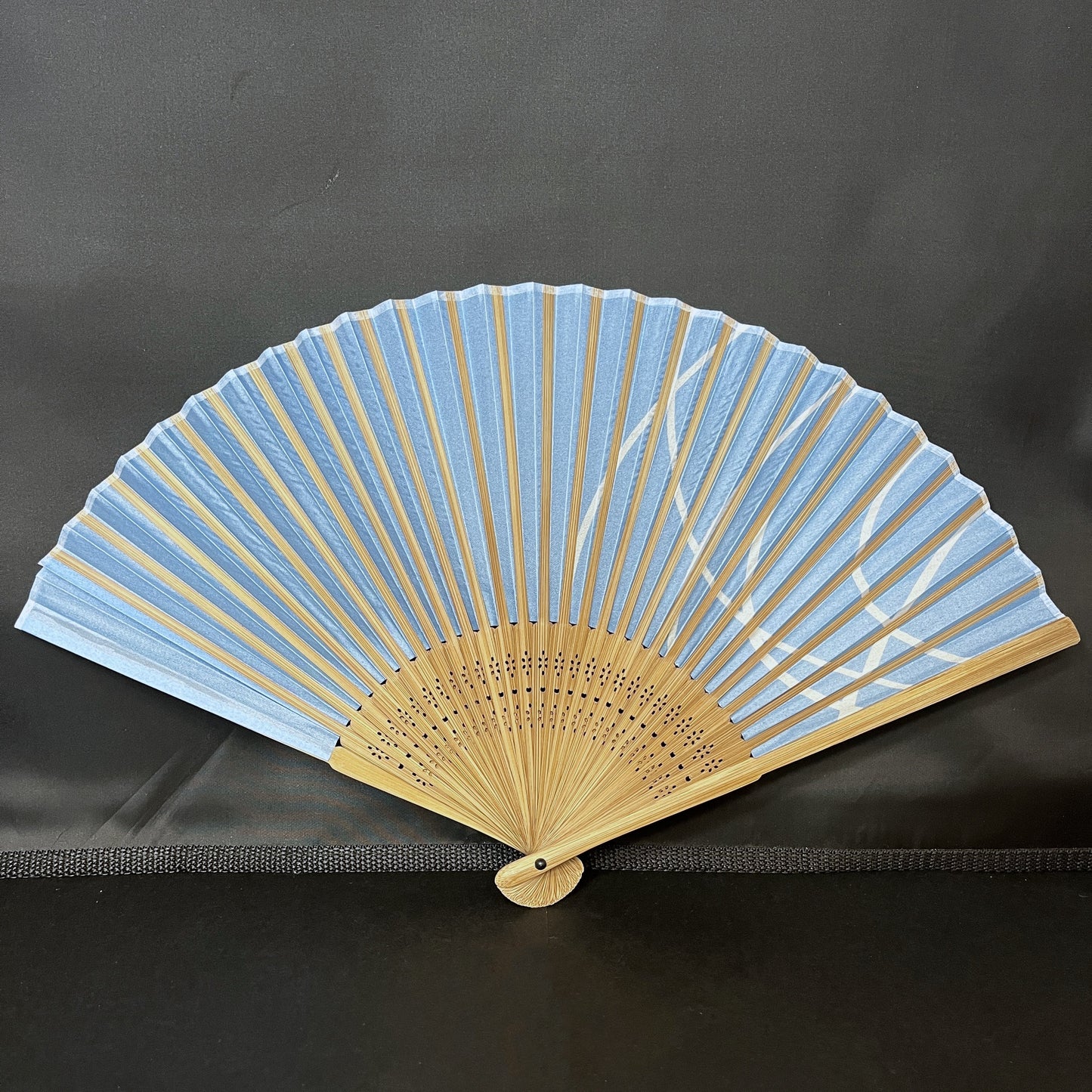 "Summer Blue" Vintage Folding Fan