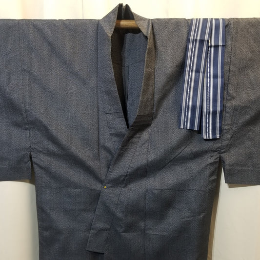 "Blue Scramble" Man's Summer Kimono