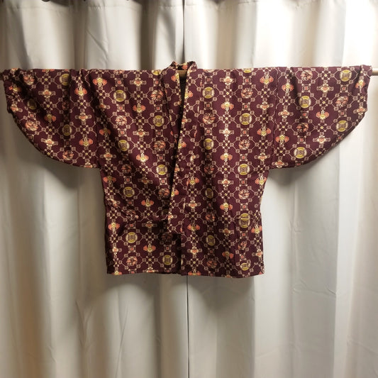 "Chocolate Raspberry" Vintage Dochugi Kimono Jacket