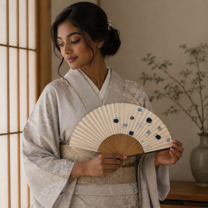 "Thoughtful Simplicity" Vintage Folding Fan