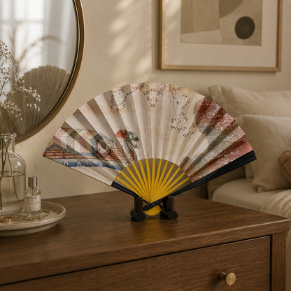 "Dragon Voyage" Vintage Folding Fan