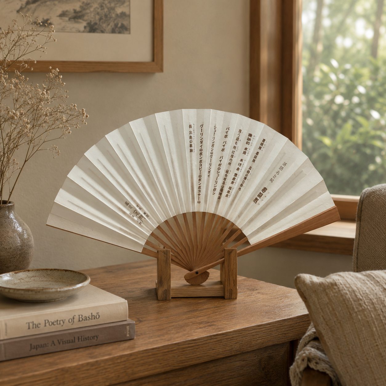 "Jugemu" Vintage Folding Fan